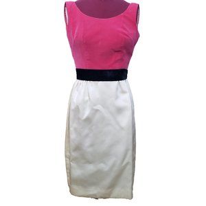 Vintage Betty Lane XSmall Dress Pink Velvet Scoop Neck Cocktail Sheath